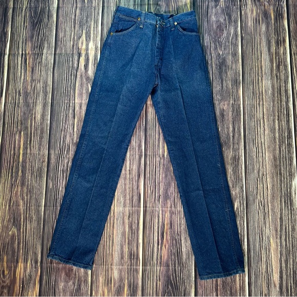 NWT Vtg Wrangler Cowboy Cut High Rise Jeans Slim Fit Women's Blue Denim 14MWZG - Picture 6 of 8